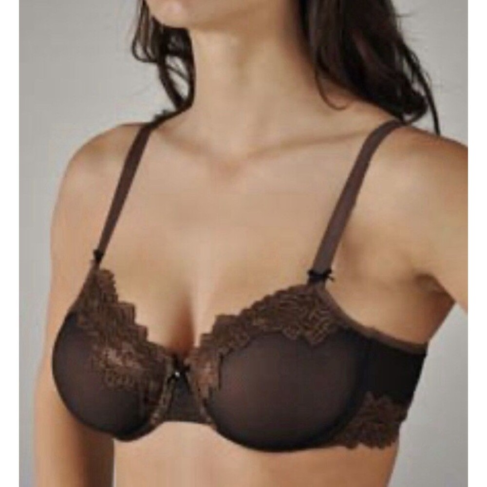 Whimsy by Lunaire 34DDD Barbados Seduction 3 Ply Mesh with Fishnet Bra (15215)